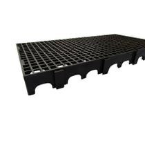 Kit 10 Un Palete Estrado Pallet Piso Plastico Preto 50x25