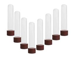 Kit 10 Un Tubete Acrílico Com Tampa Marrom 12Cm Para Festas Kit 10 Un Tubete Acrílico Com Tampa Marrom 12Cm Para Festas