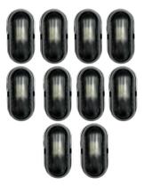 Kit 10 Und Arandela Luminária De Jardim Preta Sem Grade Opl Preto