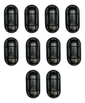 Kit 10 Und Arandela Preto Tartaruga C/ Grade 1 X E27 Opl Preto