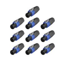 Kit 10 UND.Conector Wireconex Speakon 4 Polos