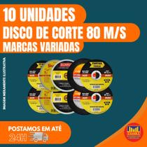 Kit 10 Und Disco de Corte Marcas Variadas Kit 10 Und Disco de Corte Marcas Variadas