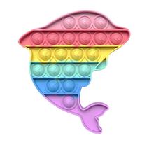 Kit 10 Und Pop It Fidget Modelo Golfinho Colorido P Crianças Kit 10 Und Pop It Fidget Modelo Golfinho Colorido P Crianças