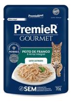 Kit 10 und Sachê Premier Gourmet Gato Castrado Frango 70g