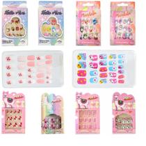 Kit 10 Unhas Postiças infantil com adesivo Com 12 unhas