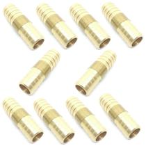 Kit 10 união emenda mangueira espigão 5/8 bm latão forjado Kit 10 união emenda mangueira espigão 5/8 bm latão forjado
