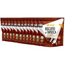 Kit 10 unid Bicoito de Tapioca Chocolate 60g Vegano Sem Glúten FHOM