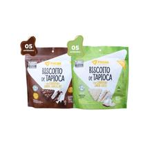 Kit 10 unid Bicoito de Tapioca Chocolate + Coco Vegano Sem Glúten FHOM