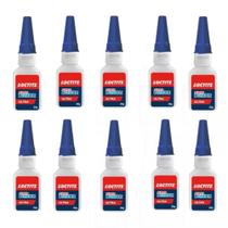 Kit 10 unid Cola Super Bonder Ultra Mais Forte Mais Rápida Loctite 20g