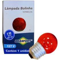 Kit 10 Unid. Lâmpada Bolinha 15w 127v E27 Vermelha - Brasfort