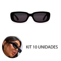 Kit 10 Unid. Óculos De Sol Retrô Vintage Proteção Uv Unissex