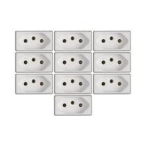 Kit 10 Unid. Tramontina Tomada 10A Liz/Lux2 Módulo 57115/030