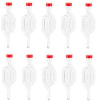 Kit 10 unidades Airlock Válvula Tipo S Air Lock Para Fermentação Cerveja Kombucha Vinho Conserva