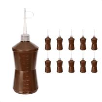 Kit 10 Unidades - Almotolia Plástica Marrom 500mL da JProlab