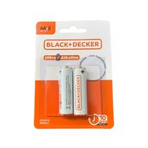 Kit 10 unidades - black & decker bateria high ultra alkaline aa lr6 1.5v