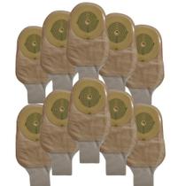 KIT 10 UNIDADES - Bolsa Drenável de Colostomia Karaya Recortável Opaca (VITALGOLD)
