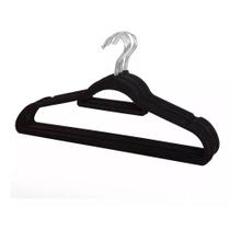 Kit 10 Unidades Cabides Slim Veludo Preto
