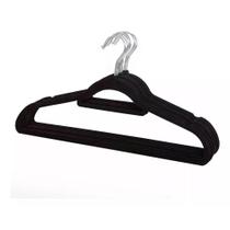 Kit 10 Unidades Cabides Slim Veludo Preto