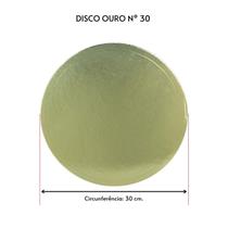 Kit 10 Unidades Cake Board Para Bolo Disco Ouro 30cm