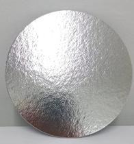 Kit 10 Unidades Cake Board para Bolo Disco Prata 26cm