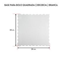 Kit 10 Unidades Cake Board Para Bolo Quadrado 28x28cm.Branco - TAMAROZZI EMBALAGENS