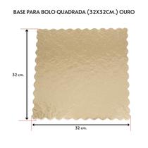 Kit 10 Unidades Cake Board para Bolo Quadrado 32x32cm.Ouro - TAMAROZZI EMBALAGENS