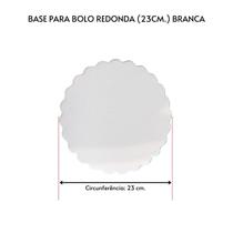 Kit 10 Unidades Cake Board para Bolo Redondo 23cm.Branco