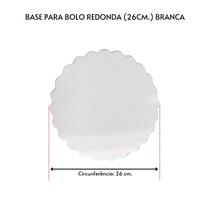 Kit 10 Unidades Cake Board Para Bolo Redondo 26cm. Branco