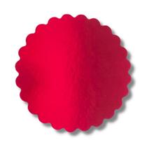 Kit 10 Unidades Cake Board para Bolo Redondo 26cm Vermelho