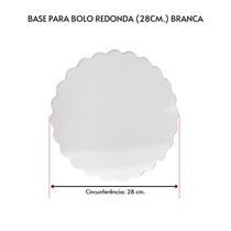 Kit 10 Unidades Cake Board Para Bolo Redondo 28cm. Branco