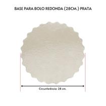 Kit 10 Unidades Cake Board Para Bolo Redondo 28cm Prata