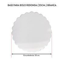 Kit 10 Unidades Cake Board Para Bolo Redondo 35cm. Branco