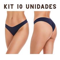 Kit 10 Unidades - Calcinha Tanga Corte A Laser - Não Marca Kit 10 Unidades - Calcinha Tanga Corte A Laser - Não Marca
