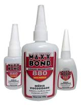 Kit 10 unidades Cola Adesivo Instantânea Maxx Bond 880 (793) 100gr 10Un