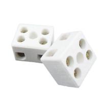 Kit 10 Unidades Conector Porcelana 2 Polos 6mm Interneed