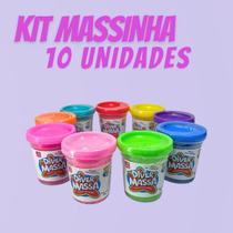 Kit 10 Unidades Cores Sortidas Massinha De Modelar Colorida