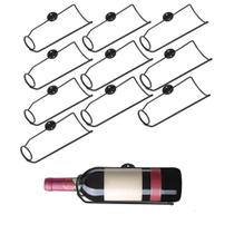 Kit 10 Unidades de Adega Parede para Garrafa Vinho Aço Preto Industrial Kit 10 Unidades de Adega Parede para Garrafa Vinho Aço Preto Industrial