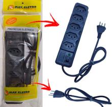 Kit 10 Unidades de Filtro de Linha 3, 4, 5 e 6 Tomadas Extensão Elétrica Régua Elétrica