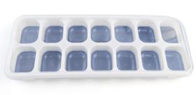 Kit 10 Unidades De Forma De Gelo plástico atóxico com fundo de silicone e tampa plástico