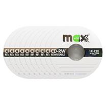 Kit 10 unidades de mídia CD-RW 700MB 80 min 1X-12X 50151-9 no estojo slim