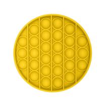 Kit 10 Unidades de Pop It Fidget Sensorial Bolha Mod Redondo Amarelo