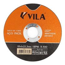 Kit 10 Unidades Disco Corte Inox 4.1/2'' Vila Kit 10 Unidades Disco Corte Inox 4.1/2'' Vila