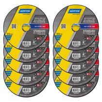 Kit 10 Unidades Disco De Corte Inox 4.1/2 Standard Norton