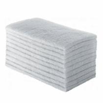 Kit 10 Unidades Fibra De Limpeza Macia Branca 23 cm x 10 cm Sem Riscos Para Superfícies Delicadas / Pintadas / Cromados