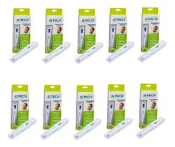 Kit 10 Unidades G-Tech Termômetro Digital TH1027 Branco Kit 10 Unidades G-Tech Termômetro Digital TH1027 Branco