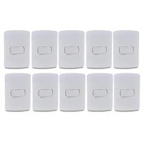 Kit 10 Unidades MG B3 Conj 1 Int Simples 4x2 10A 250V Branco