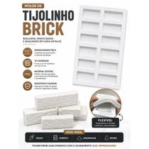 Kit 10 Unidades Molde Forma 3D Tijolinho Rustico Brick Kit 10 Unidades Molde Forma 3D Tijolinho Rustico Brick