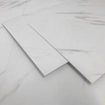 Kit 10 Unidades Placa Adesiva Flexível para Parede Mármore Branco Jazz 30x60cm