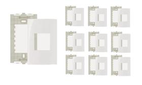Kit 10 unidades Placa com Suporte 4x2 2 Postos Sleek Margirius 16025