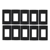 Kit 10 Unidades - Placa Margirius 4x2 3 Postos Horizontal Ebony Clean Kit 10 Unidades - Placa Margirius 4x2 3 Postos Horizontal Ebony Clean